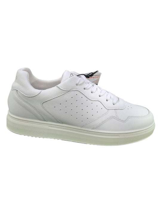 Sneakers IGI&CO scarpa sportiva MADE IN ITALY da uomo in pelle/fiore bottolato bianco