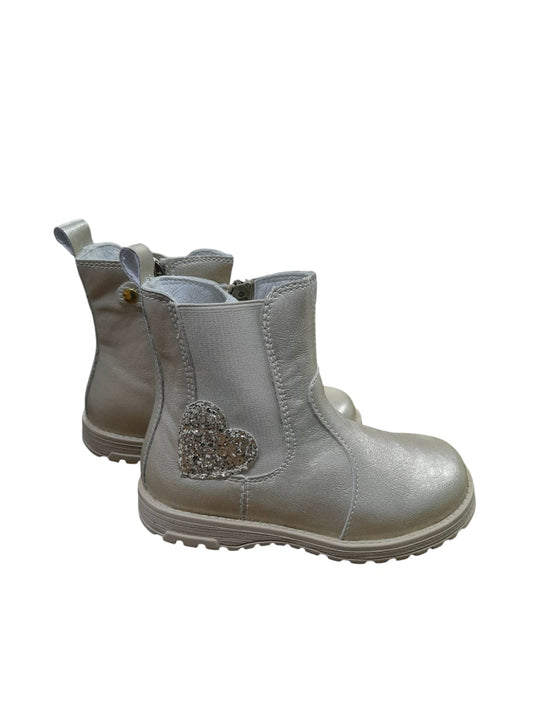 Tronchetto PRIMIGI stivaletto media altezza bambina pelle Dubai perlato beige/platino