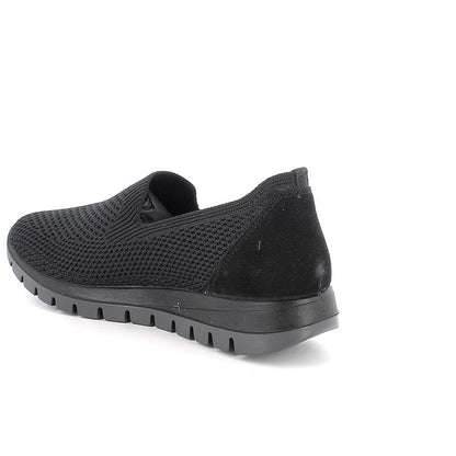 Mocassino IGI&CO scarpa donna MADE IN ITALY in tessuto Flyknit elasticizzato nero