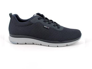 Sneakers ENVAL SOFT scarpa uomo MADE IN ITALY tessuto elasticizzato Flyknit blu notte