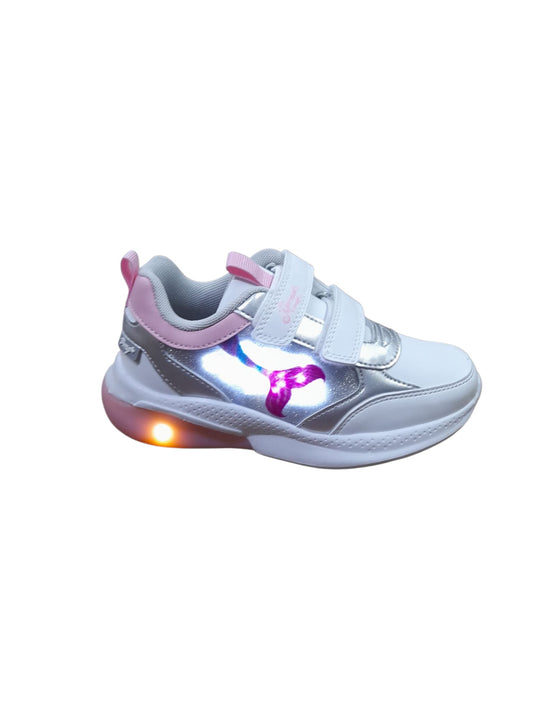 Sneakers PRIMIGI MERMAID MAGIC scarpa ginnastica bambina in pelle bianca con luci