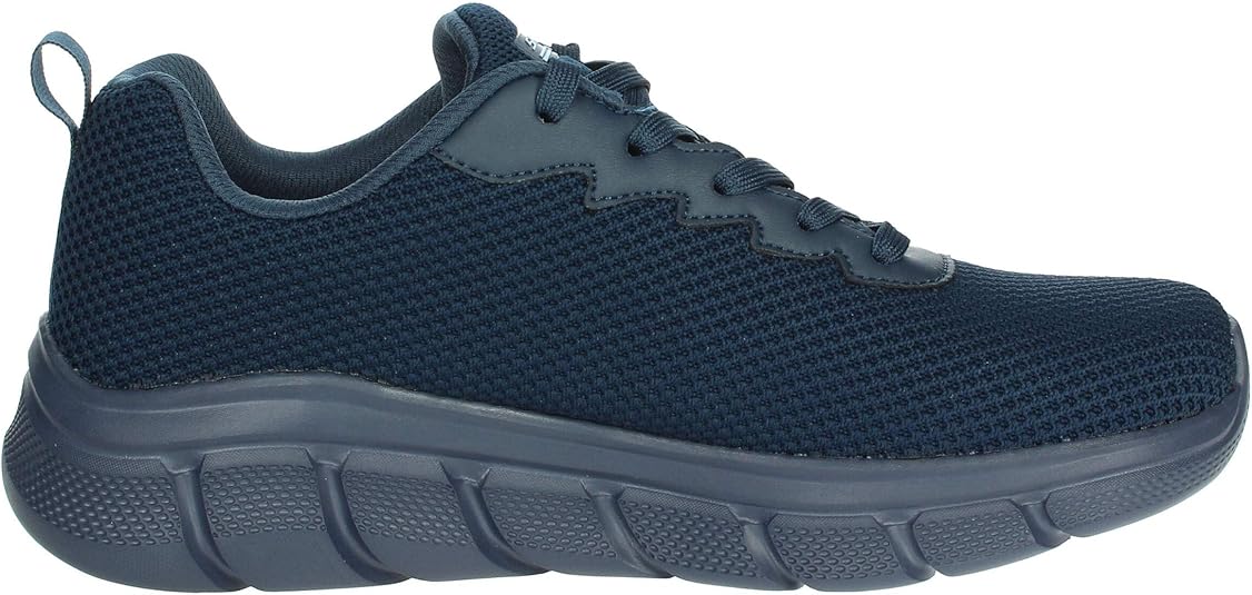 SKECHERS BOBS FLEX CHILL EDGE Vegan scarpa running uomo in tessuto tecnico blu navy