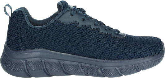SKECHERS BOBS FLEX CHILL EDGE Vegan scarpa running uomo in tessuto tecnico blu navy
