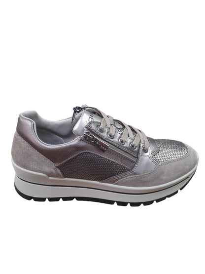 Sneakers IGI&CO scarpa sportiva donna MADE IN ITALY scamosciato max fango/beige