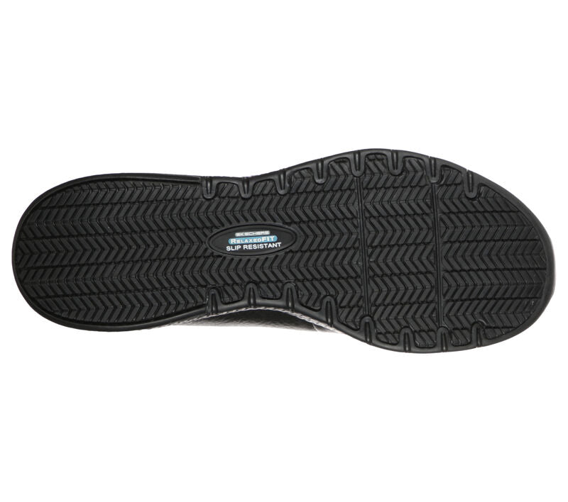 SKECHERS MARSING GMINA Work FOOTWEAR scarpa da donna in pelle bottolata nera