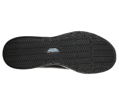 SKECHERS MARSING GMINA Work FOOTWEAR scarpa da donna in pelle bottolata nera