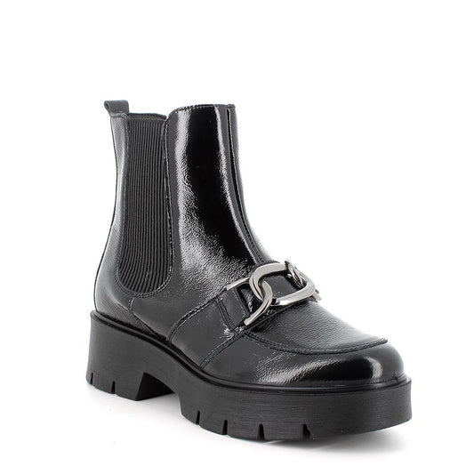 Anfibio IGI&CO scarponcino donna MADE IN ITALY in naplak nero