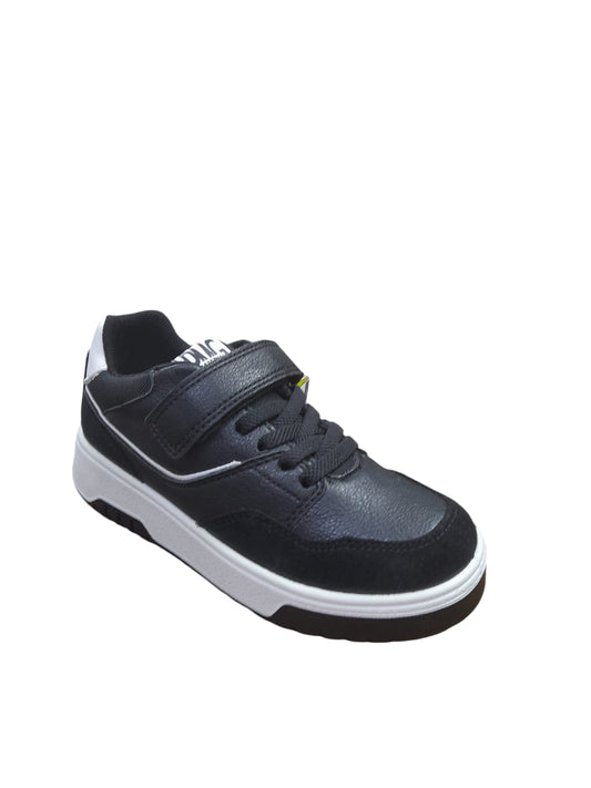 Sneaker PRIMIGI SPORT scarpa ginnastica da bambino in pelle/nappa bottolato nero