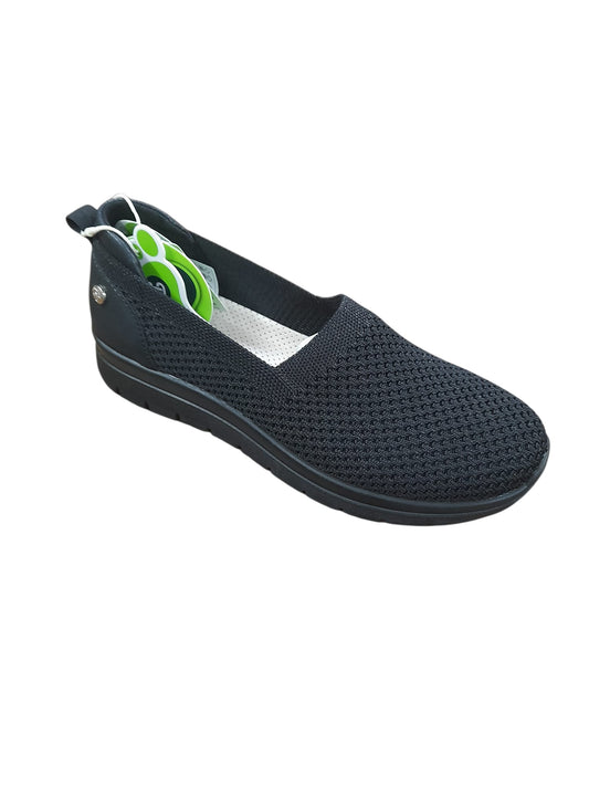 Mocassino AMARPIES scarpa linea confort donna in tessuto tekfit elasticizzato nero