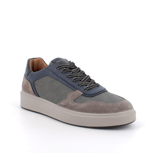 Sneakers IGI&CO scarpa sportiva uomo MADE IN ITALY in camoscio special e nabuk fango