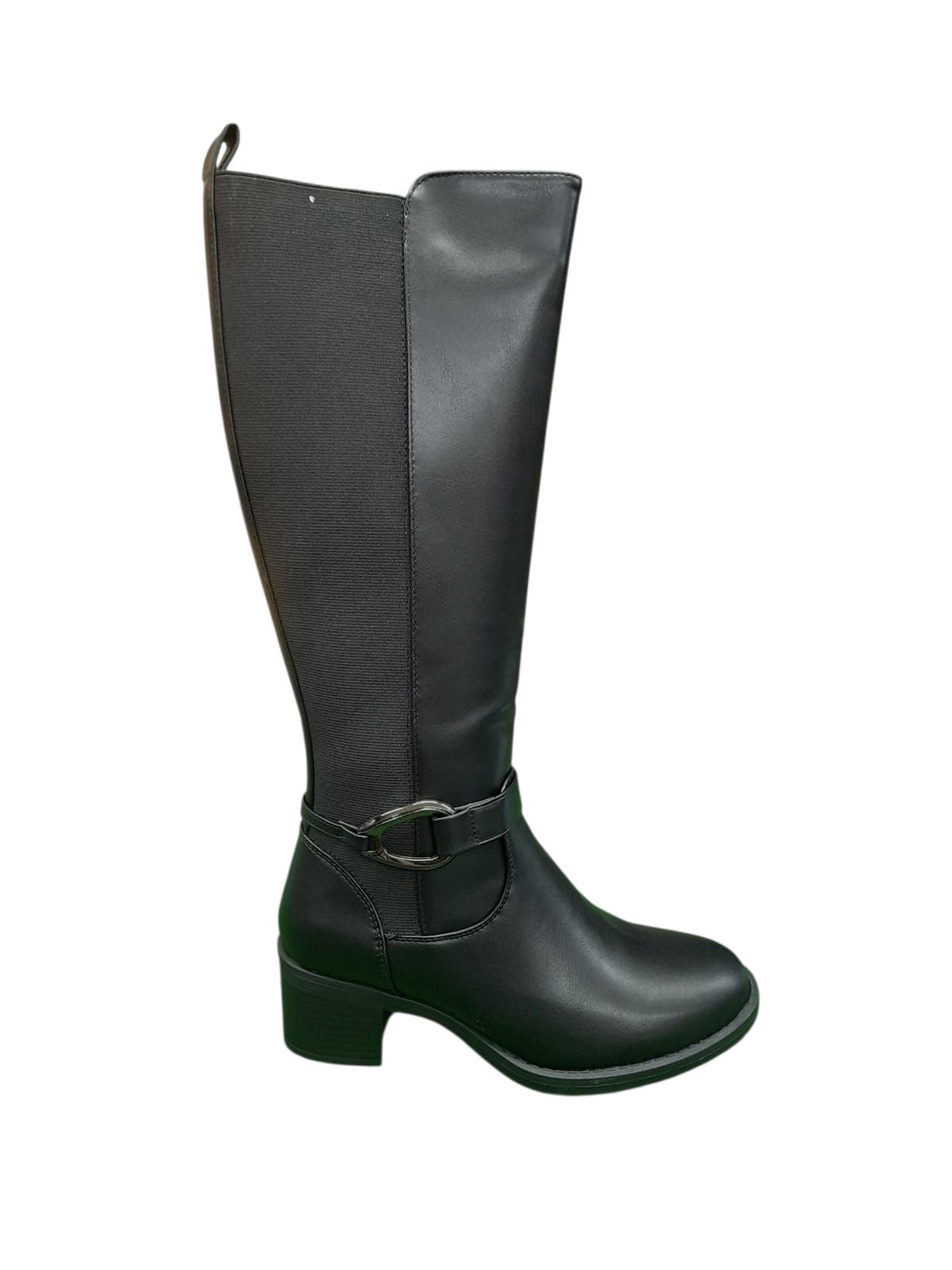 Stivale lungo AMARPIES scarpa linea comoda donna in pelle nero