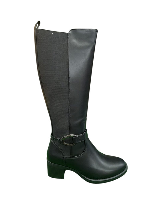 Stivale lungo AMARPIES scarpa linea comoda donna in pelle nero