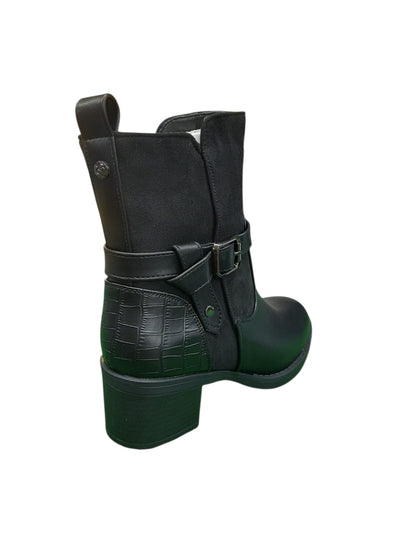 Tronchetto AMARPIES stivaletto linea confort donna in pelle e camoscio nero