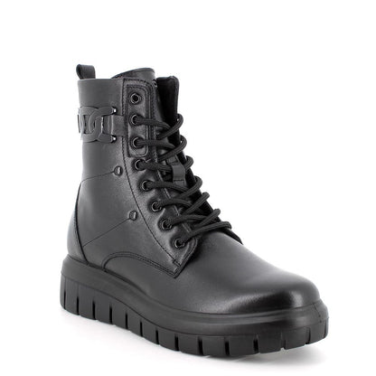 Tronchetto IGI&CO stivaletto donna MADE IN ITALY in pelle/nappa soft nero