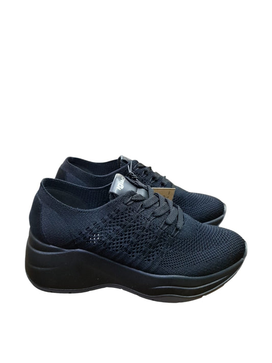 Sneakers IGI&CO scarpa  donna MADE IN ITALY in tessuto flyknit elasticizzato nero
