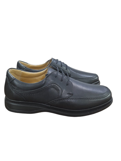 Scarpa linea confort ANTONELLO morbidone uomo MADE IN SPAIN in pelle/nappa soft nero