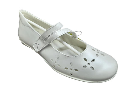 Ballerina PRIMIGI scarpa cerimoniale e casual in pelle di nappa bianco perlata