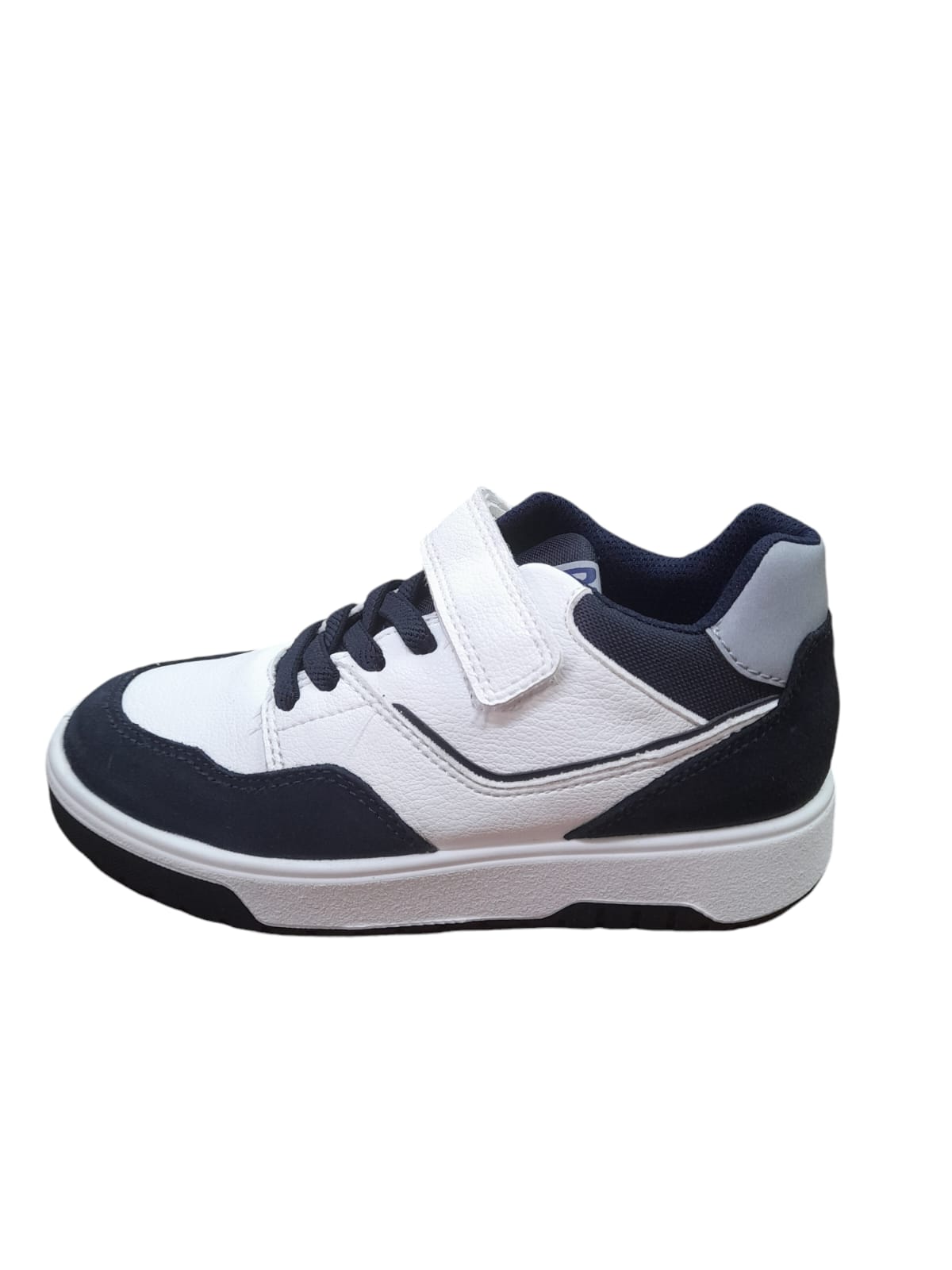 Sneaker PRIMIGI SPORT scarpa ginnastica da bambino in pelle/nappa bottolato bianco