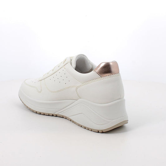 Sneakers IGI&CO scarpa sportiva donna MADE IN ITALY in nabuk delave bianco