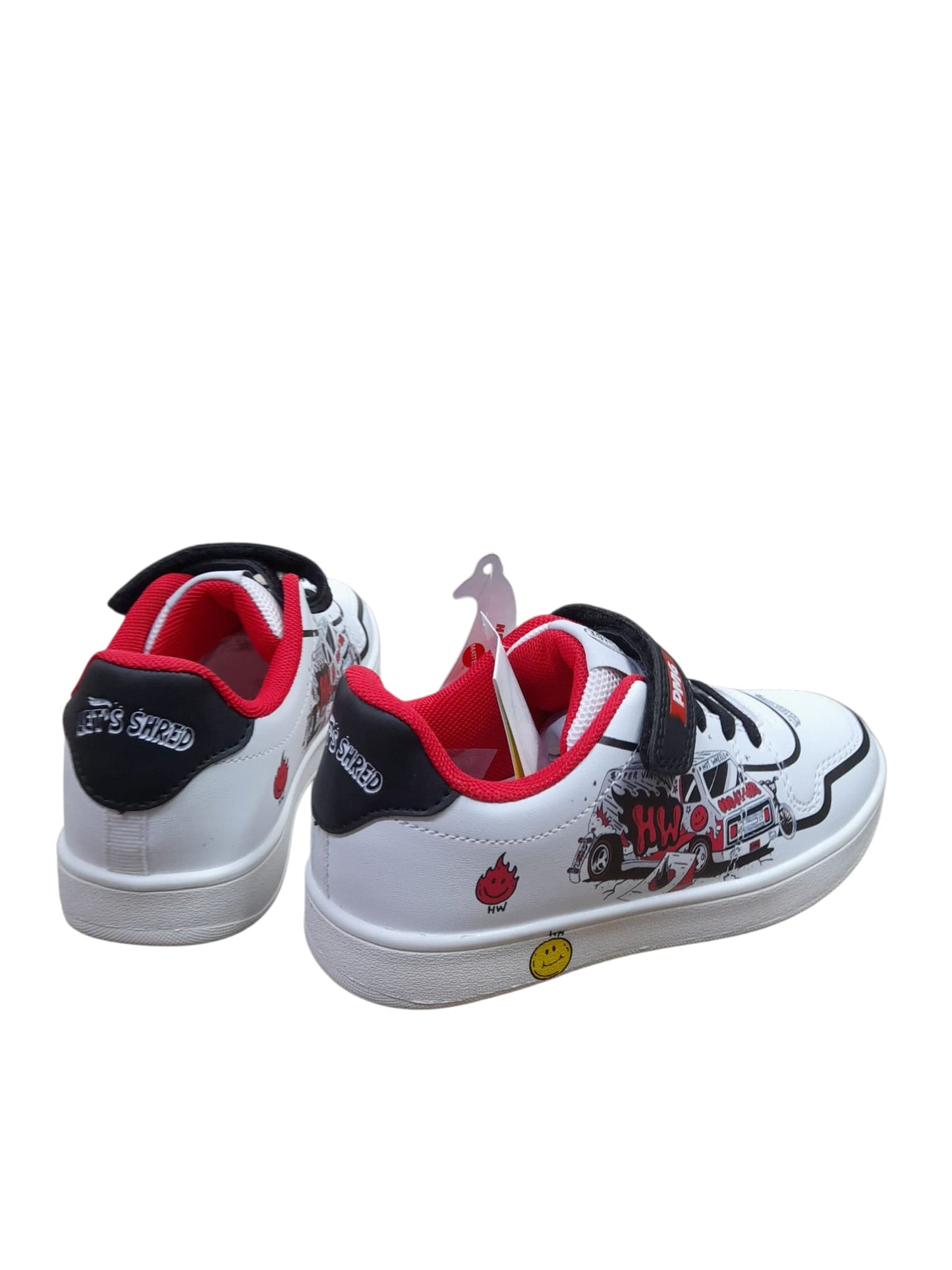 Sneakers PRIMIGI HOT WHEELS MATTEL scarpa ginnastica da bambino in pelle bianca