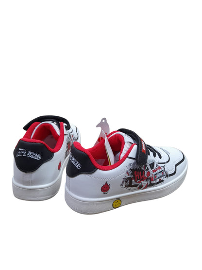 Sneakers PRIMIGI HOT WHEELS MATTEL scarpa ginnastica da bambino in pelle bianca
