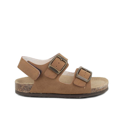 Sandalo PRIMIGI modello BIRK scarpa bambino in nabuk atene marrone