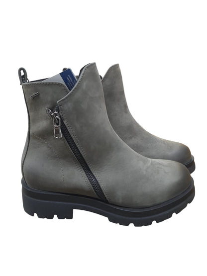 Tronchetto IGI&CO stivale donna MADE IN ITALY in nabuk soft verde militare