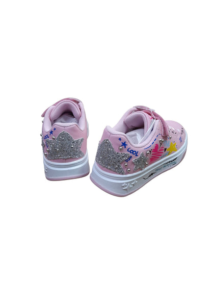 Sneaker PRIMIGI SPORT scarpa ginnastica da bambina in pelle rosa a strappi