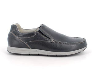 Mocassino linea confort ENVAL SOFT morbidone uomo MADE IN ITALY pelle/nappa blu