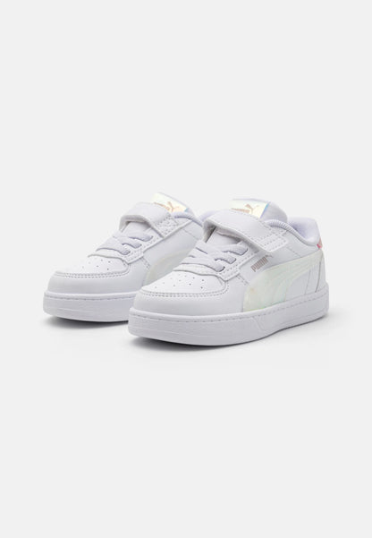 Sneaker PUMA CAVEN 2.0 AC + INF scarpa ginnastica bambina primi passi in pelle bianco