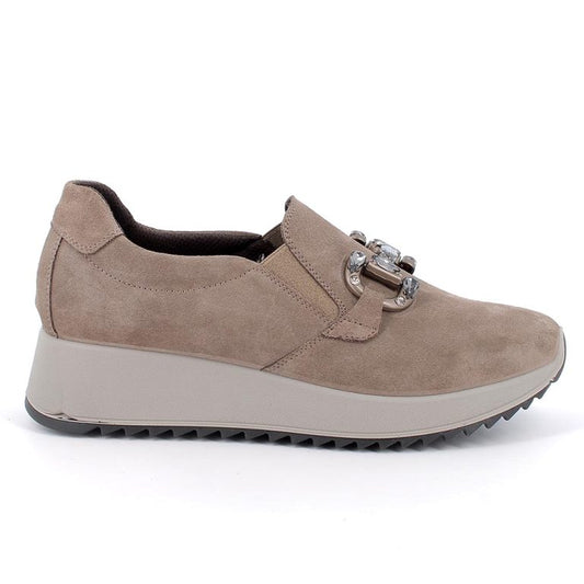 Mocassino ENVAL SOFT scarpa donna casual MADE IN ITALY in camoscio super fango