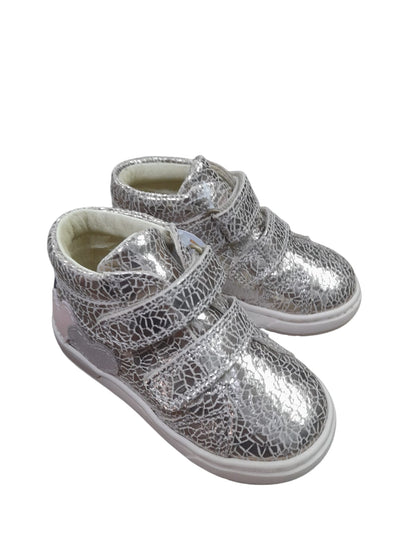Sneakers PRIMIGI scarpa da bambina Primi Passsi in camoscio cracrè metal nude