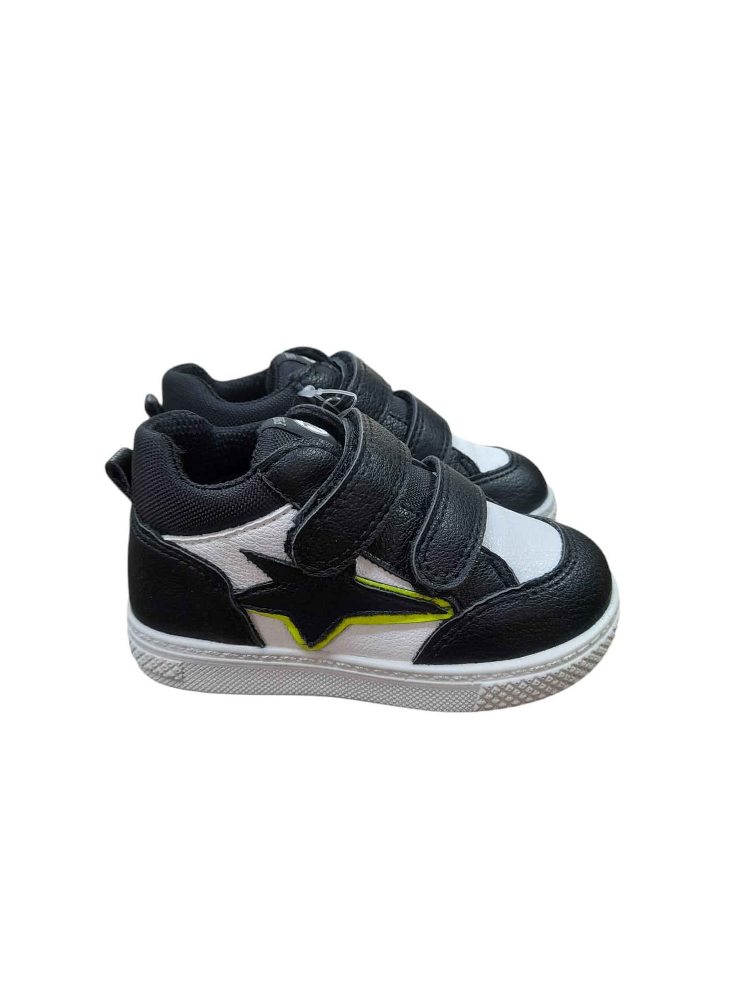 Sneaker PRIMIGI scarpa bambino Primi Passi in pelle bottolato nera e bianco