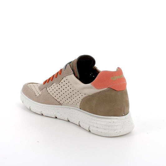 Sneakers IGI&CO scarpa sportiva MADE IN ITALY uomo in camoscio e nabuk beige