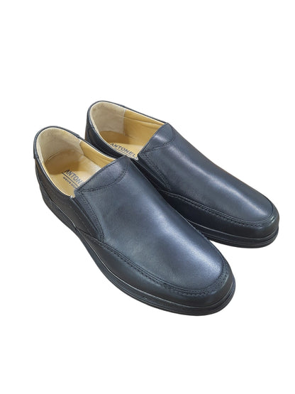 Mocassino linea confort ANTONELLO morbidone uomo MADE IN SPAIN pelle/nappa soft nero