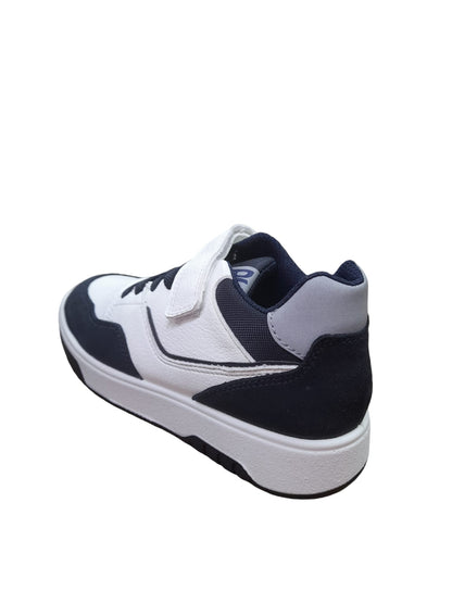 Sneaker PRIMIGI SPORT scarpa ginnastica da bambino in pelle/nappa bottolato bianco