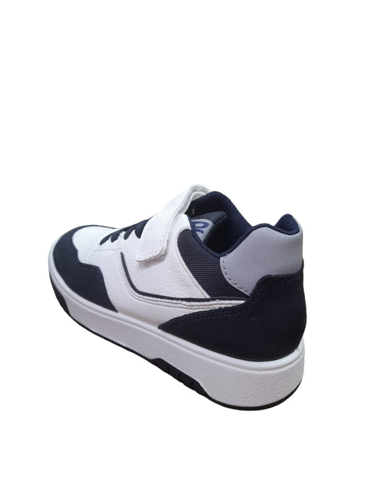 Sneaker PRIMIGI SPORT scarpa ginnastica da bambino in pelle/nappa bottolato bianco