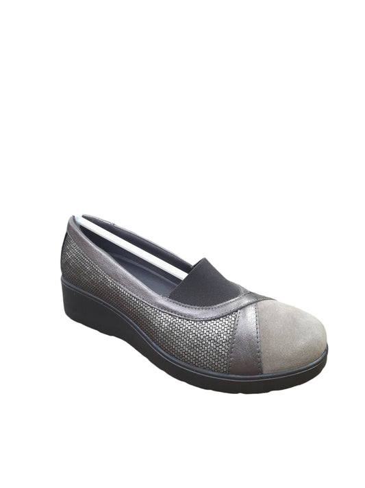 Mocassino ENVAL SOFT scarpa donna MADE IN ITALY linea confort camoscio beige/taupe