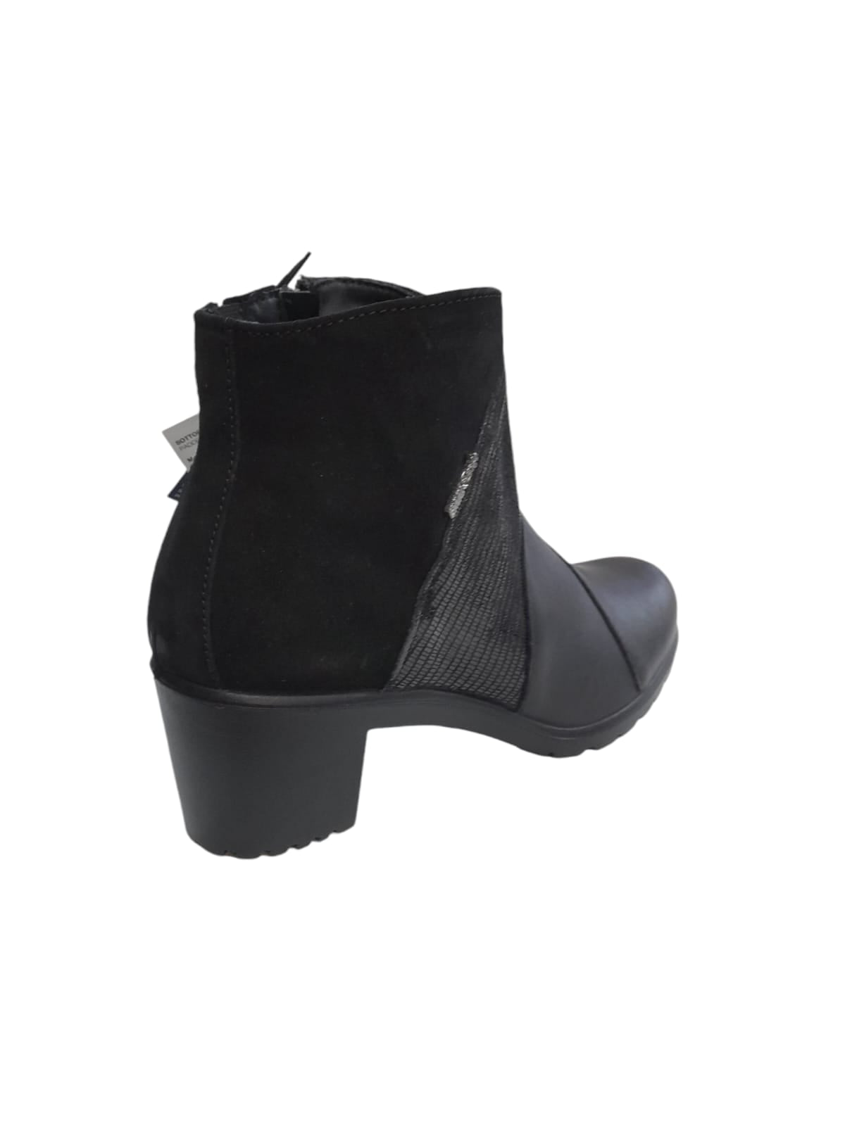 Tronchetto ENVAL SOFT stivale donna MADE IN ITALY in pelle/nappa soft nero