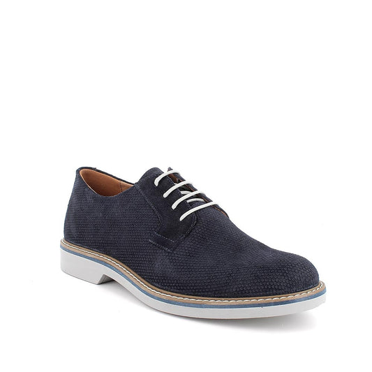 Scarpa IGI&CO stringata uomo MADE IN ITALY in scamosciato special blu notte