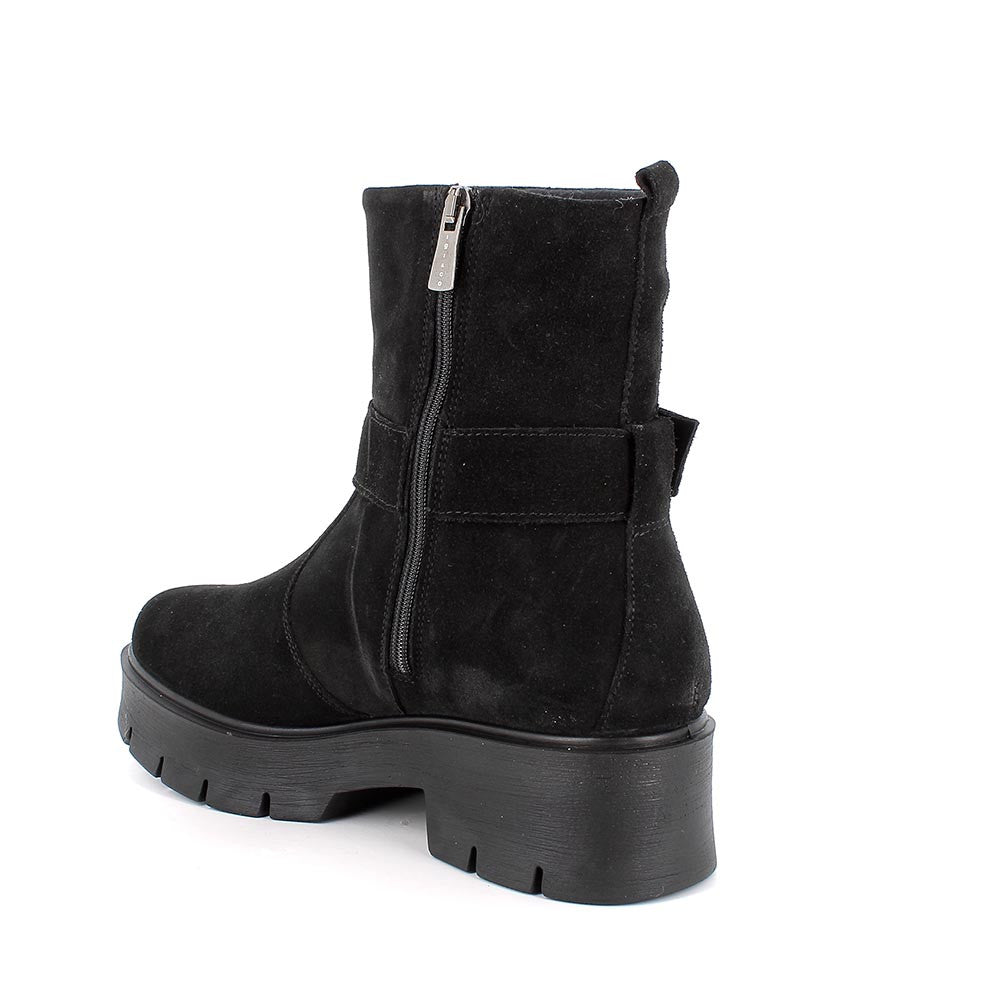 Tronchetto IGI&CO Stivale donna MADE IN ITALY in camoscio super nero