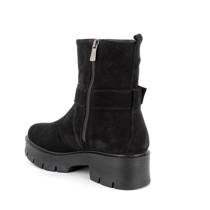 Tronchetto IGI&CO Stivale donna MADE IN ITALY in camoscio super nero