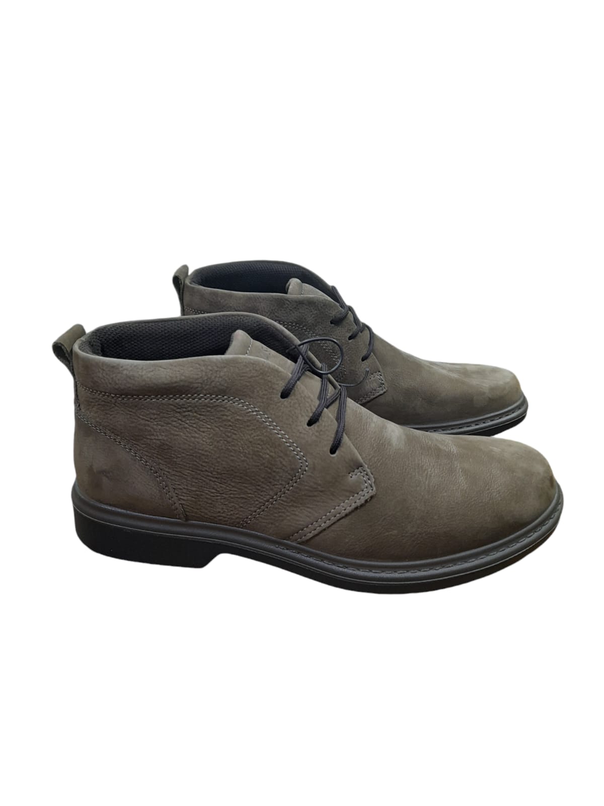 Polacchine ENVAL SOFT scarpa casual da uomo MADE IN ITALY in nabuk gum fango chiaro