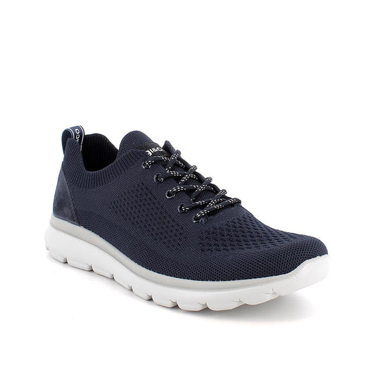 Sneakers IGI&CO scarpa uomo MADE IN ITALY in tessuto Tekfit elasticizzato blu notte