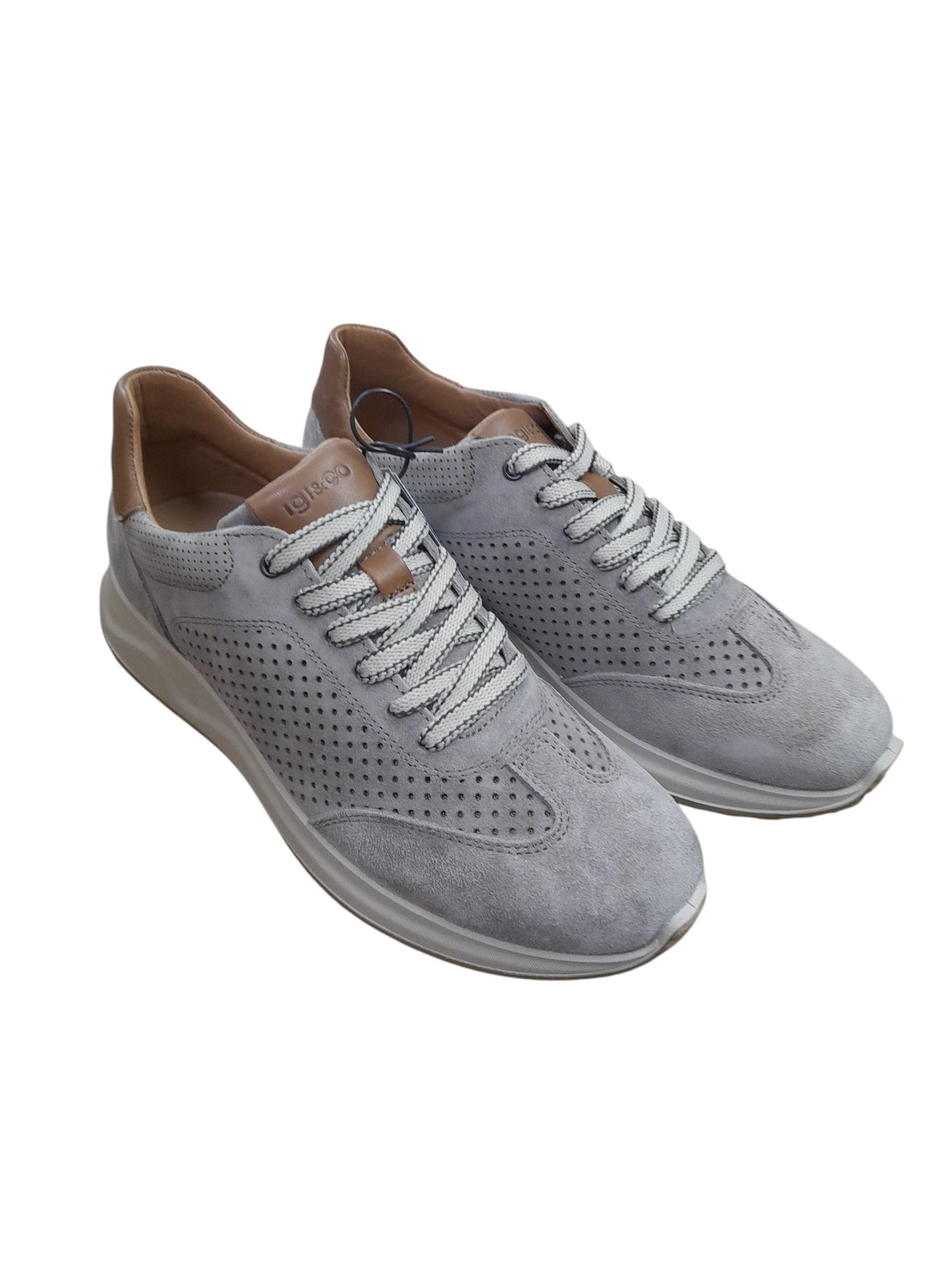 Sneakers IGI&CO scarpa sportiva da uomo MADE IN ITALY in camoscio special peltro