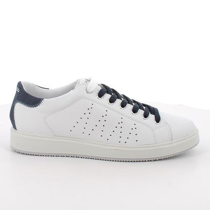 Sneakers IGI&CO scarpa uomo MADE IN ITALY in pelle fiore bottolato martin  bianco