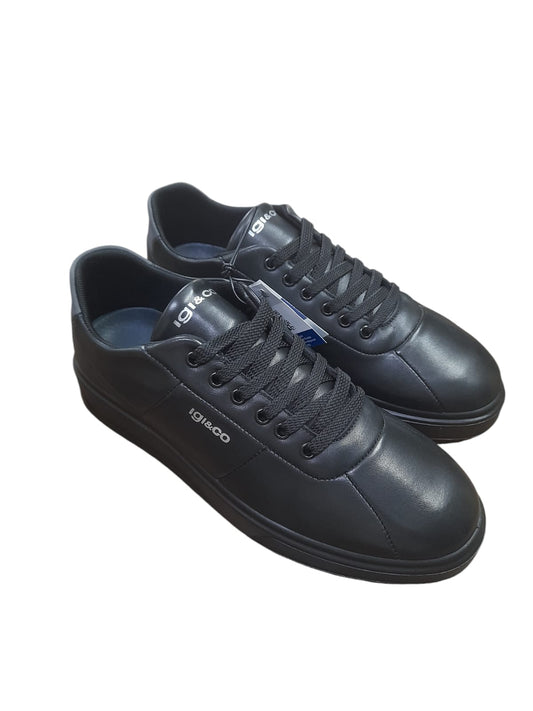 Sneakers IGI&CO scarpa sportiva uomo MADE IN ITALY in nappa/pelle soft nero