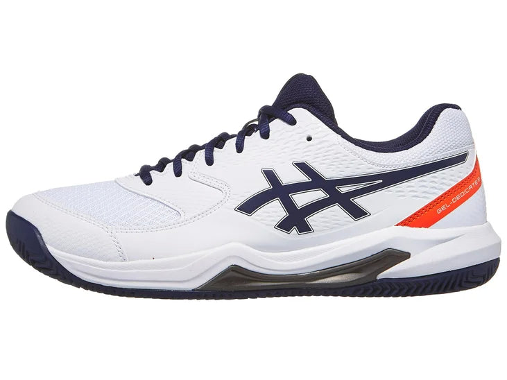 Sneakers ASICS GEL-DEDICATE 8 scarpa da tennis uomo in tessuto e pelle bianco