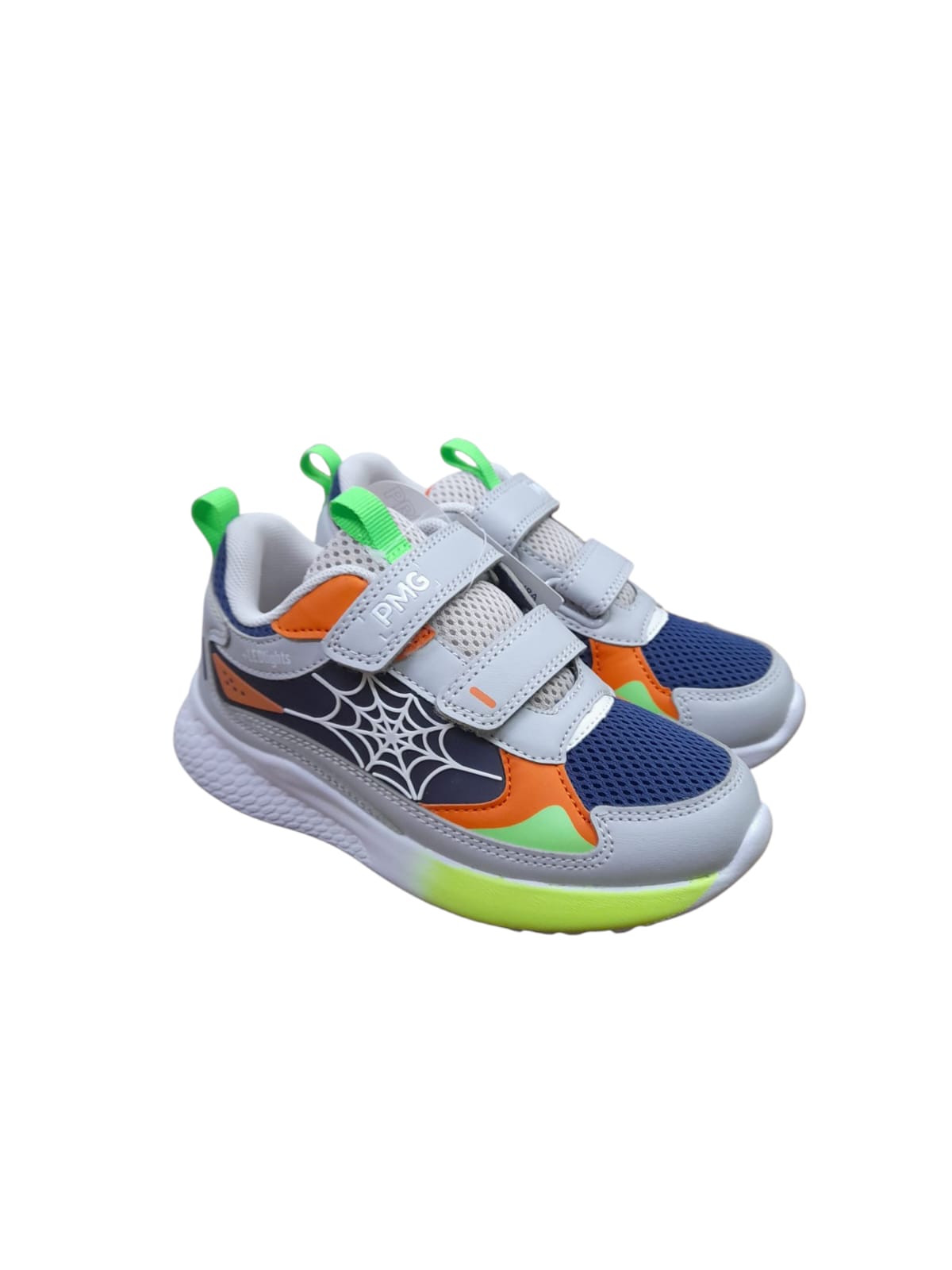 Sneakers PRIMIGI SPORT LIGHTS scarpa ginnastica da bambino in pelle grigio e tessuto