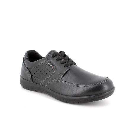 Scarpa stringata ENVAL SOFT linea confort uomo MADE IN ITALY in pelle/nappa soft nero